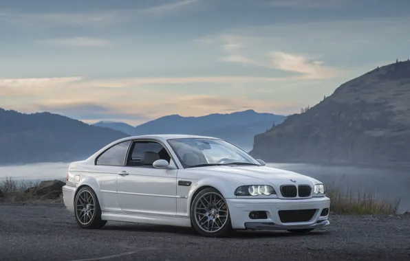 Картинка BMW, White, E46, Bummer