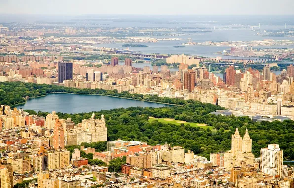 Картинка дома, Нью-Йорк, панорама, США, центральный парк