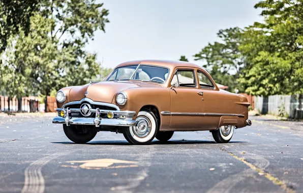 Картинка coupe, 1950, Ford Deluxe, old american retro car