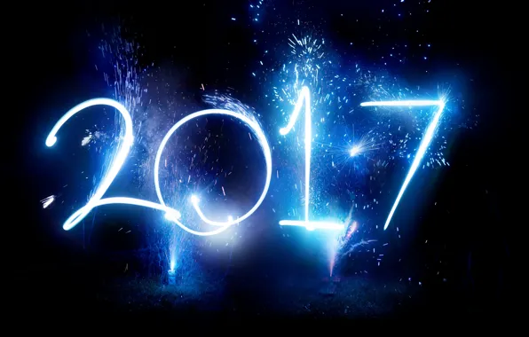 Картинка Новый Год, new year, happy, fireworks, 2017