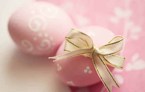 Картинка Пасха, лента, pink, spring, Easter, eggs, decoration, Happy