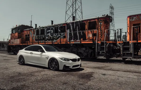 Картинка BMW, White, Train, F82