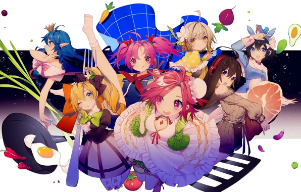 Картинка dress, anime, food, asian, manga, japanese, bishojo, seifuku, Pivix Fantay