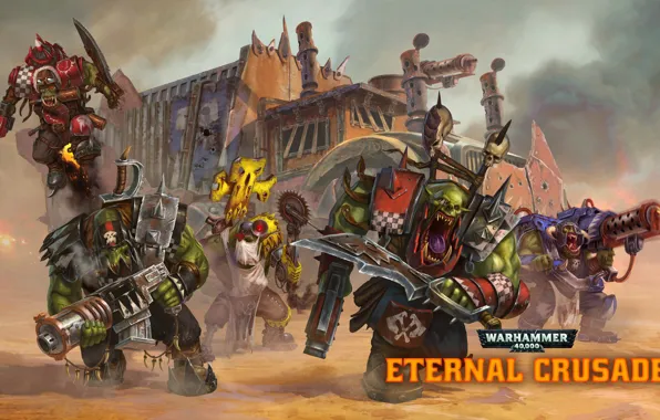 Картинка орки, Warhammer 40 000, orks, Eternal Crusade, orkz, WAAAGH!!!