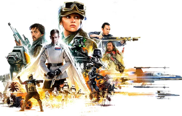 Картинка Star Wars, Movie, Forest Whitaker, Felicity Jones, Donnie Yen, Rogue One: A Star Wars Story, …