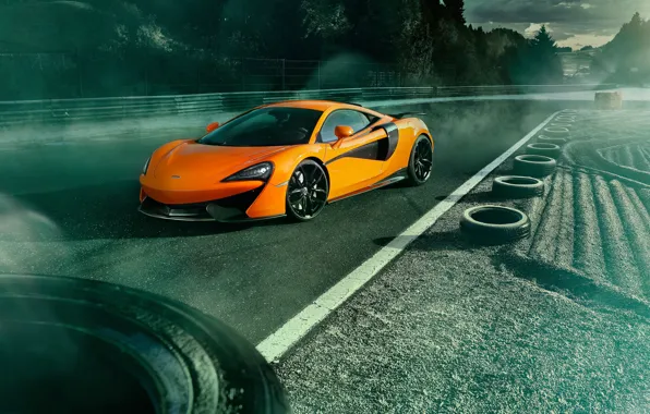 Картинка дорога, авто, McLaren, Orange, Novitec, 570S