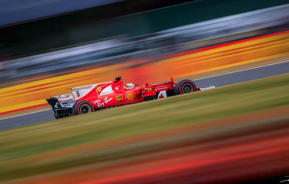 Картинка Ferrari, Sebastian Vettel, Silverstone, F1 British Grand Prix 2017