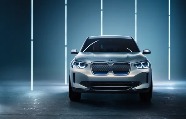 Картинка Concept, вид спереди, 2018, электрокроссовер, BMW iX3