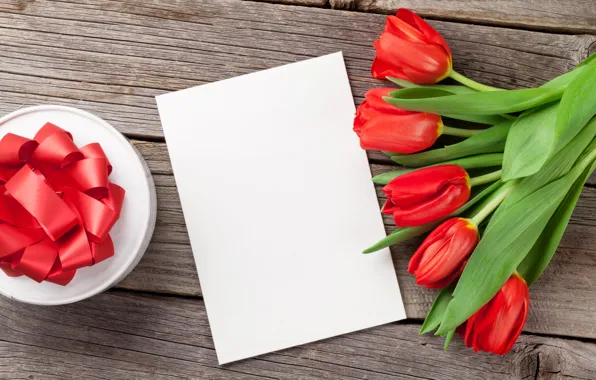 Картинка любовь, цветы, букет, тюльпаны, red, love, wood, flowers, romantic, tulips, Valentine's Day, gift