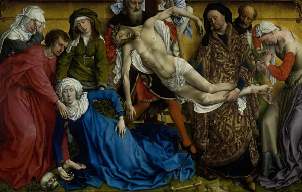 Картинка Madrid, Снятие с креста, 1435-1438, netherlandish painter, нидерландский живописец, Rogier van der Weyden, El Descendimiento, …