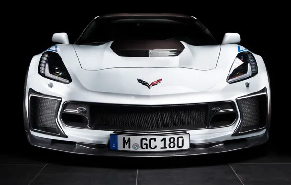 Картинка Z06, Corvette, Chevrolet, вид спереди, 2018, Geiger, Carbon 65 Edition