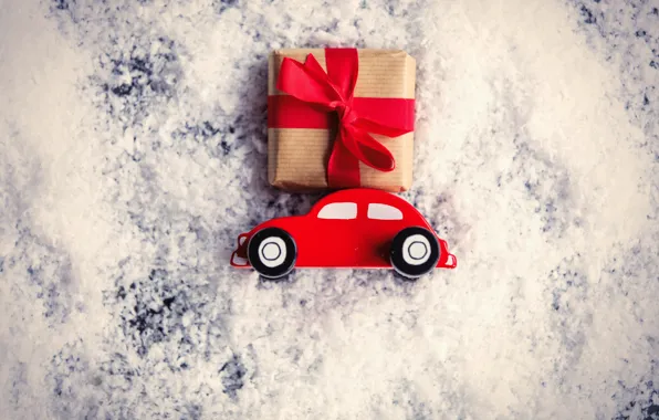 Картинка car, снег, Новый Год, Рождество, подарки, Christmas, snow, Merry Christmas, Xmas, decoration, gifts, holiday celebration