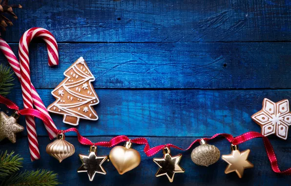 Картинка украшения, шары, елка, Новый Год, печенье, Рождество, подарки, happy, Christmas, wood, New Year, Merry Christmas, …