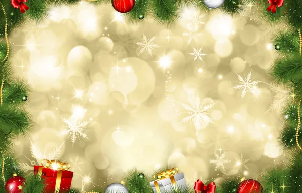 Картинка Новый Год, Рождество, background, merry christmas, decoration, xmas, fir tree
