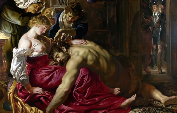 Картинка картина, Питер Пауль Рубенс, мифология, Pieter Paul Rubens, Самсон и Далила