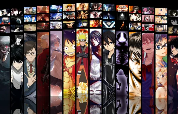 Картинка game, Death Note, Naruto, Anime, Fate/Stay Night, One Piece, pirate, alien, crossover, ninja, asian, Angel …