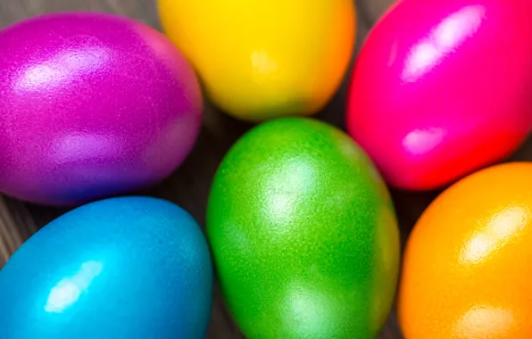 Картинка colorful, Пасха, rainbow, spring, Easter, eggs, Happy, яйца крашеные