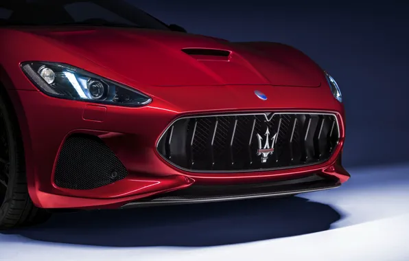 Картинка car, Maserati, red, logo, Maserati Granturismo