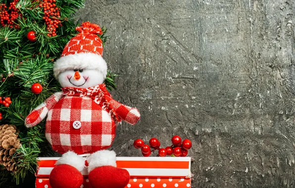 Картинка зима, снег, снежинки, Новый Год, Рождество, снеговик, Christmas, winter, snow, Merry Christmas, Xmas, snowman, decoration