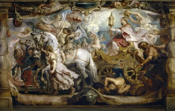 Картинка картина, жанровая, Питер Пауль Рубенс, Pieter Paul Rubens, Триумф Церкви