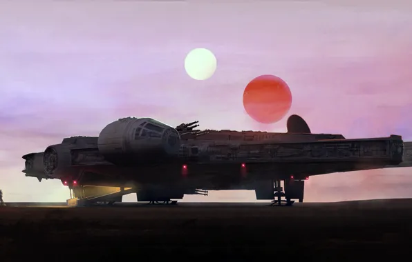 Картинка Звёздные войны, Star wars, Joseph Diaz, The Moment, Millenium falcon