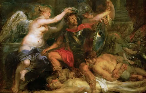Картинка картина, Питер Пауль Рубенс, Pieter Paul Rubens, Увенчание Победителя