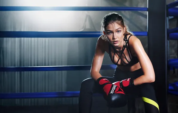 Картинка модель, бокс, тренировка, Gigi Hadid
