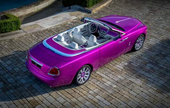 Картинка авто, розовый, тень, Rolls-Royce, салон, Cabriolet, шикарный, Fuxia