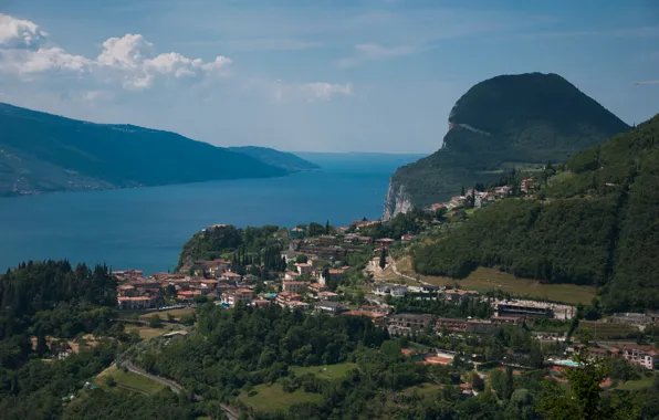 Картинка Панорама, Италия, Italy, Italia, Panorama, Гардское озеро, озеро Гарда, Lake Garda, Lago di Garda