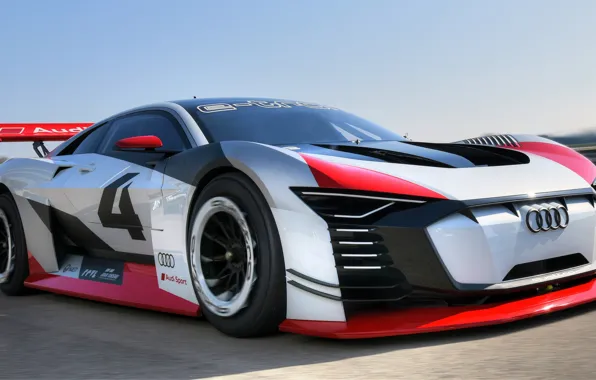 Картинка Audi, гоночное авто, Vision, гоночный трек, 2018, Gran Turismo, E-Tron