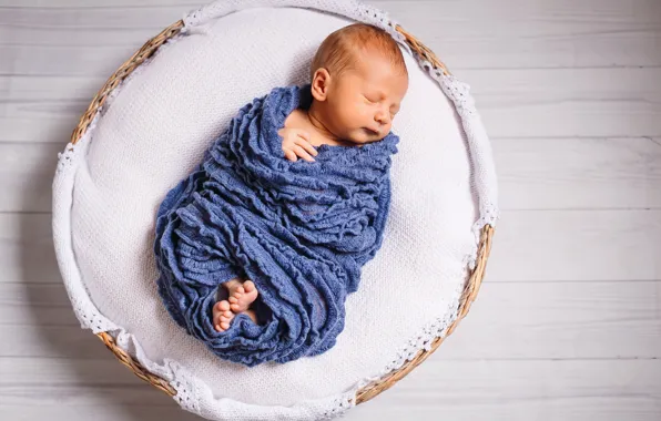 Картинка сон, мальчик, шарф, малыш, спит, корзинка, младенец