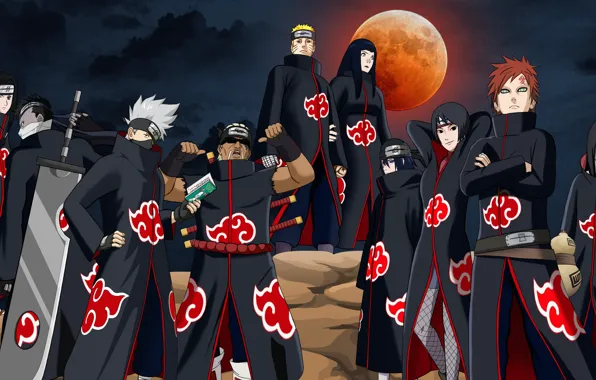 Картинка Naruto, anime, ninja, Akatsuki, manga, shinobi, Naruto Shippuden, jinchuuriki, japonese, anian
