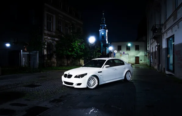 Картинка BMW, White, E60, Atmo