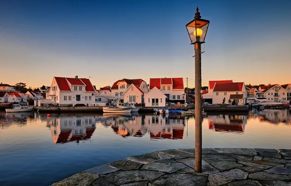 Картинка Норвегия, фонарь, Norway, Skudeneshavn