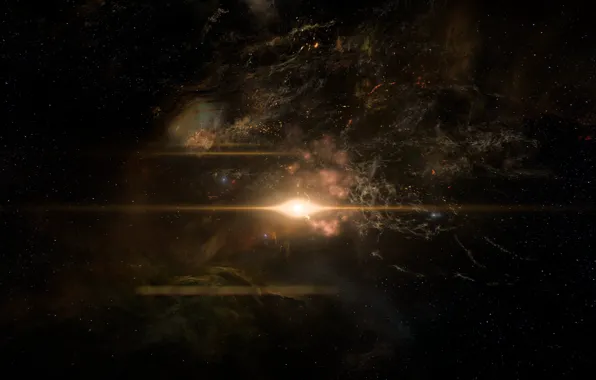 Картинка Космос, Звезда, Андромеда, Mass Effect Andromeda