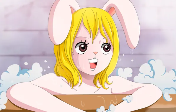 Картинка kawaii, game, fighter, One Piece, anime, bath, blonde, asian, bunny, cute, foam, warrior, manga, japanese, …