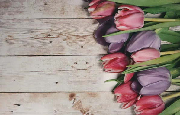 Картинка цветы, букет, тюльпаны, wood