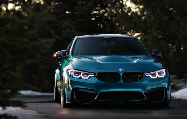 Картинка BMW, Blue, Angry, F80, Sight, LED