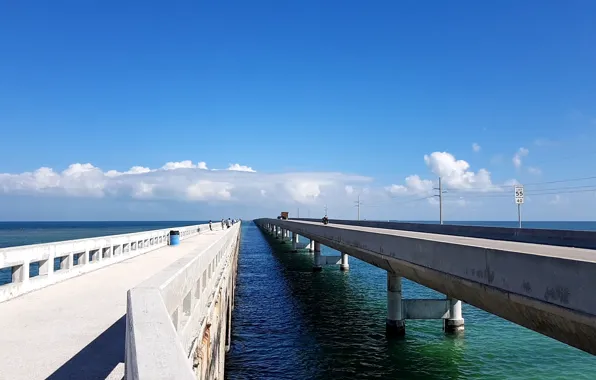 Картинка путешествия, отдых, мосты, Key West, Seven Mile Bridge, USA-Florida
