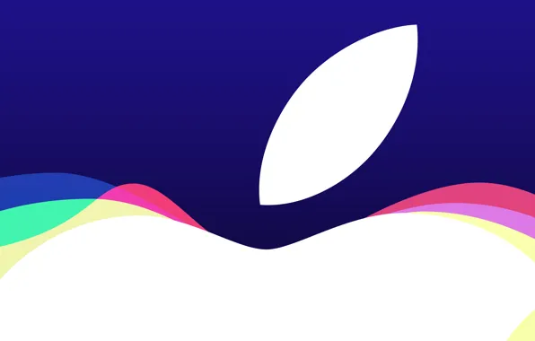 Картинка белый, фиолетовый, сиреневый, розовый, голубой, Apple, яблоко, бордовый, Iphone, изумрудный, охра