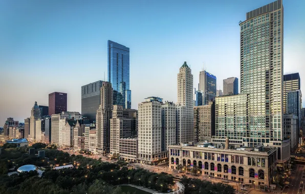 Картинка Чикаго, США, Chicago, skyline, One Prudential Plaza