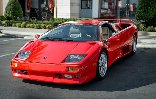 Картинка суперкар, Red, Lamborghini Diablo