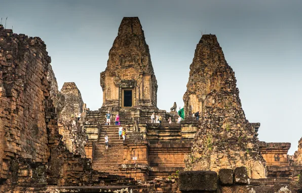Картинка Руины, Камбоджа, Ruins, Cambodia, Angkor, Ангкор