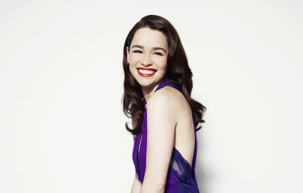 Картинка улыбка, платье, актриса, знаменитость, Emilia Clarke