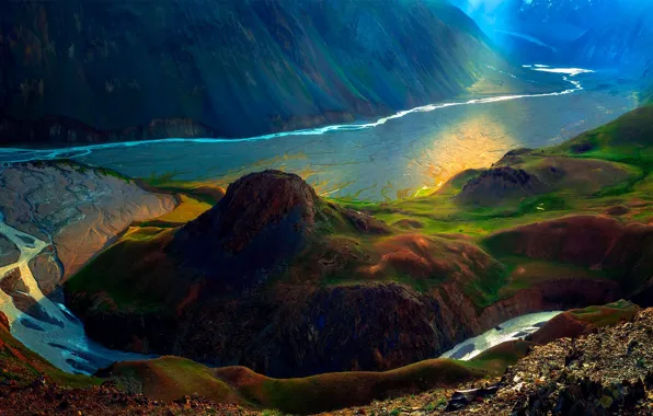 Картинка горы, река, Гималаи