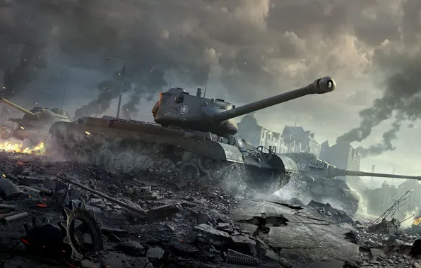 Картинка WoT, Tiger II, World of Tanks, Мир Танков, Wargaming Net, M46 Patton