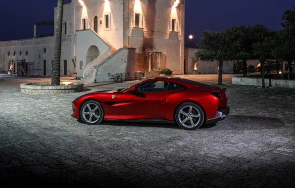 Картинка Ferrari, вид сбоку, 2018, Portofino