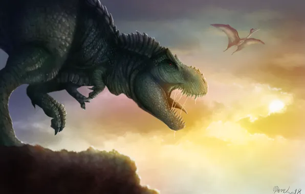 Картинка хищник, T-Rex, мир динозавров