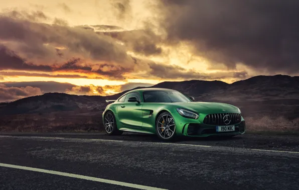 Картинка car, green, sky, cloud, tecnology, kumo, Mercedes AMG GT R