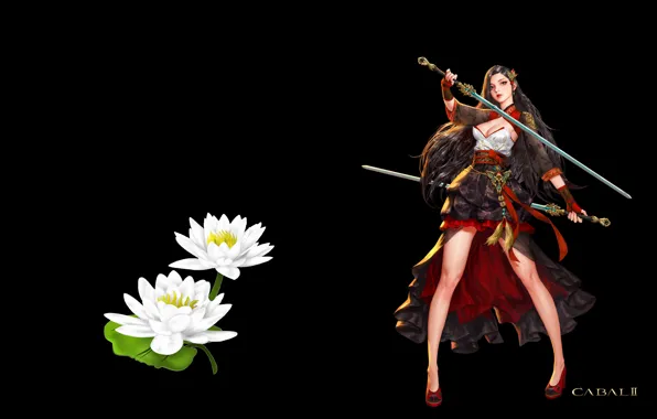 Картинка девушка, оружие, игра, меч, лучница, арт, cabal2, jungmin jin